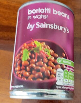 Borlotti beans in water by Sainsbury's