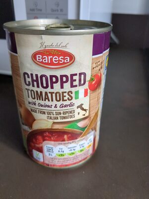 Chopped Tomatoes with onions and garlic by Lidl baresa