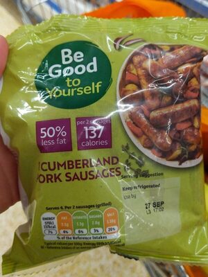 Cumberland pork sausage by Sainsbury's