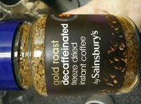 Decaffeinated freeze dried coffee