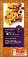 Taste the Difference Belgian Dark Chocolate & Hazelnut Cookies