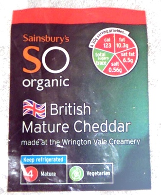British Mature Cheddar by Sainsbury's SO organic