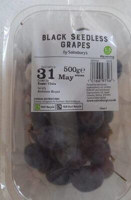 Black seedless grapes by Sainsbury's