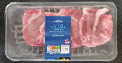 6 Pork Shoulder Steaks by Sainsbury's