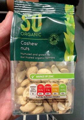 Organic Cashew Nuts by Sainsbury's Organic