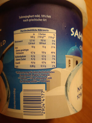 Sahnejoghurt nach griechischer Art mild by Sontner