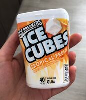 Ice cubes gum, tropical freeze