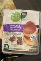 Uncured pepperoni and cheese lunch kit
