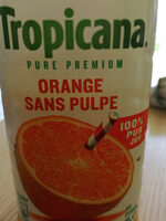 Tropicana orange sans pulpe