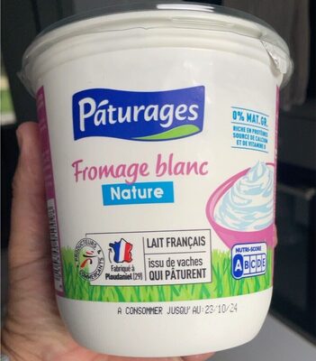 Fromage blanc 0% nature by Pâturages