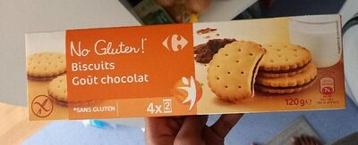 Galletas rellenas de cacao, sin gluten by Carrefour