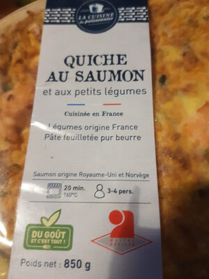 Quiche précuite aux saumon et aux légumes by La cuisine du poissonier