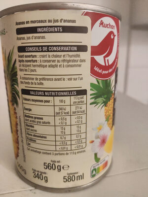 Ananas en morceaux by AUCHAN