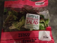 Simple mixed leaf salad