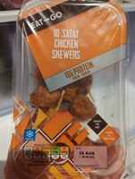 Satay chicken skewers