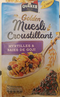 Muesli croustillant myrtilles baies de goji