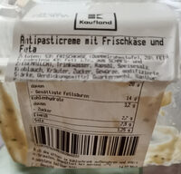 Antipasticreme mit Frischkäse und Feta