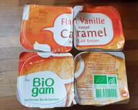 Flan vanille nappé caramel au lait entier