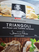 Triangoli mit Pilzen und Trüffelöl verfeinert
