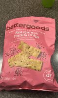Red quinoa tortilla chips