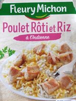 Poulet rôti et riz à l'Indienne