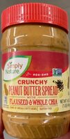 Crunchy peanut butter spread with flaxseed & whole chia
