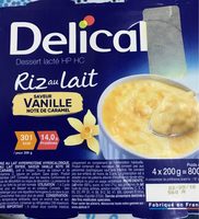 Riz au lait saveur vanille