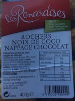 Rochers noix de coco nappage chocolat