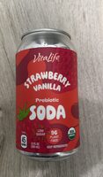 Strawberry vanilla prebiotic soda