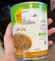 Organic lentil soup