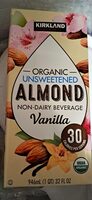 Organic Unsweetened Almond Non-Diary Beverage Vanilla