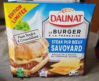 Le burger à la française,steak pur boeuf  savoyard