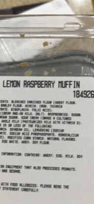 Lemon Raspberry Muffin