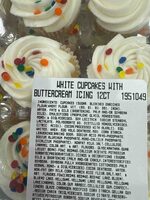White Cupcakes With Buttercream Icing 12ct