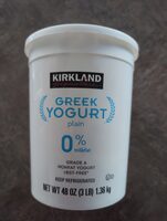 Kirkland Signature Plain Greek Yogurt 0% milkfat