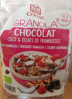 Granola chocolat coco et éclats de frambroise