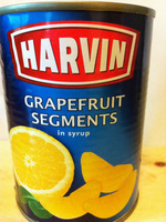 Grapefruit segments in syrup