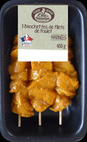 3 Brochettes de Filet de Poulet curry