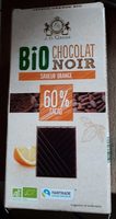 Tablette de chocolat noir bio saveur orange