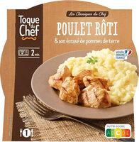 Poulet rôti et son écrasé de pommes de terre