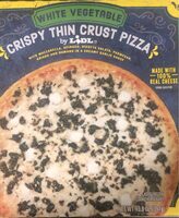 White vegetable crispy thin crust pizza