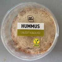 Hummus s rajčaty a bazalkou