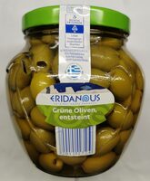 Grüne Oliven Glas