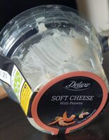 Soft cheese with prawns