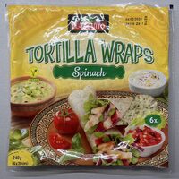 Tortilla s příchutí špenátu