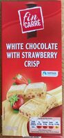 Chocolat blanc avec 3.6% crisp fraise
