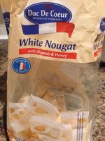 White nougat almonds