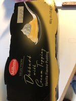 Desserts with cream topping