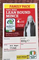 Lean round mince