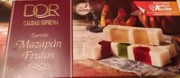 Turrón mazapán frutas